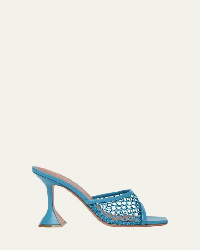 Lupita Net Leather Sandals